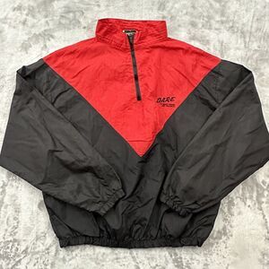 DARE Program Jacket Mens XL Red Black Vintage Quarter Zip Pullover 90s Style